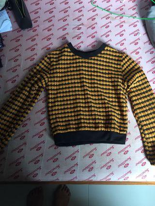 Zara Yellow Black Sweater
