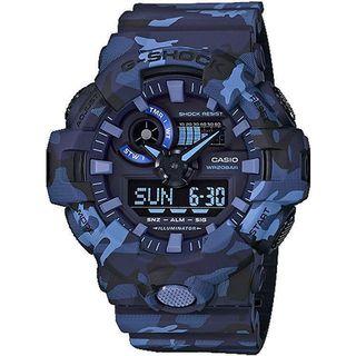 Casio G-Shock GA700CM Series Blue Camo Wrist Watch