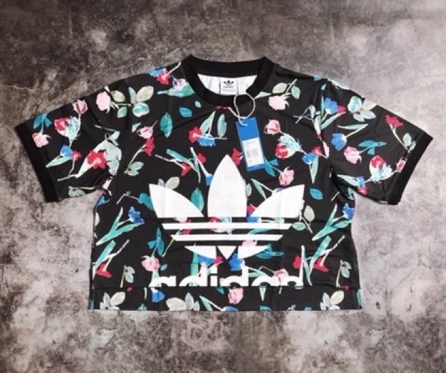 Adidas floral new arrivals crop top