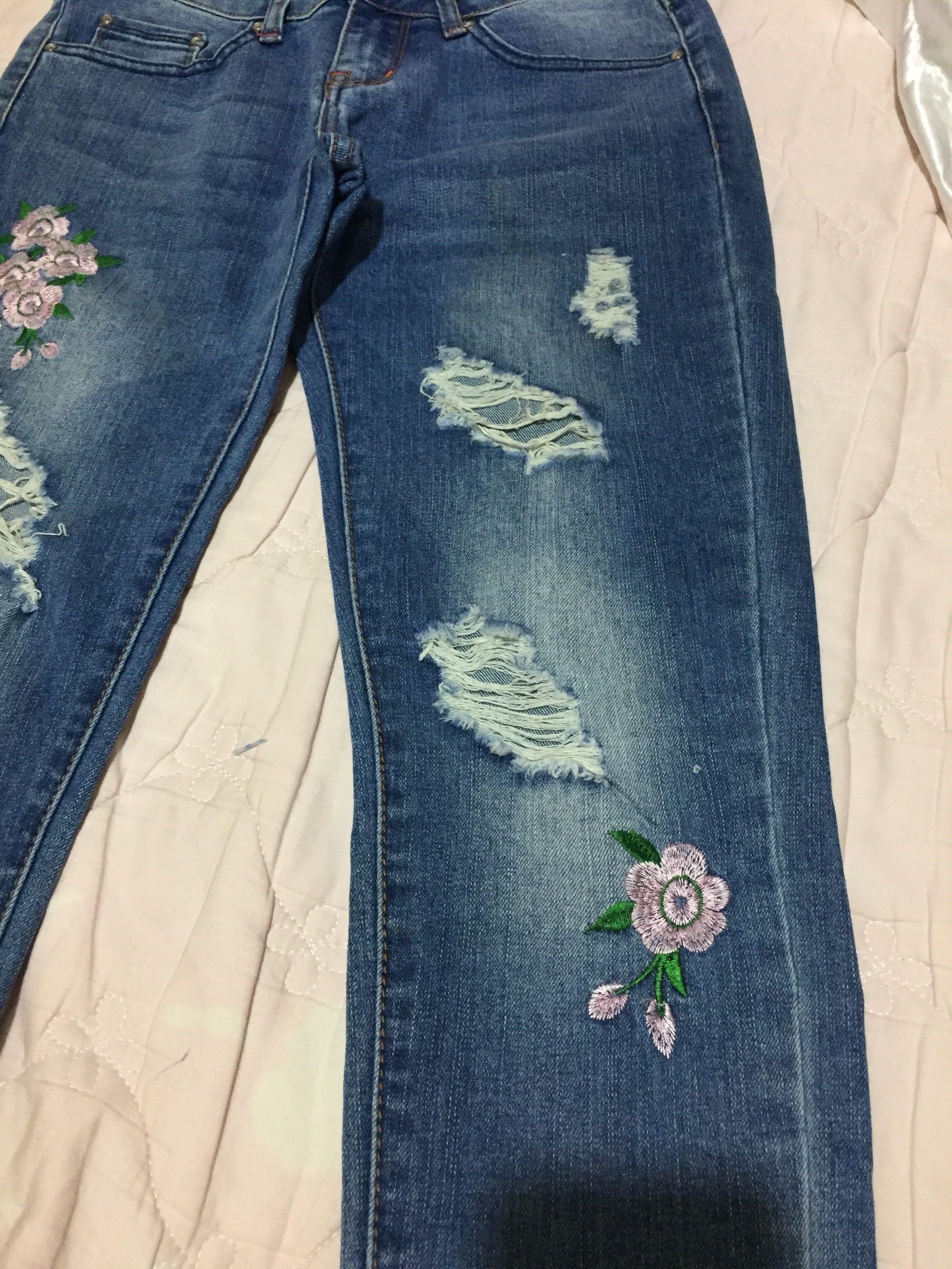 jeans with patches
