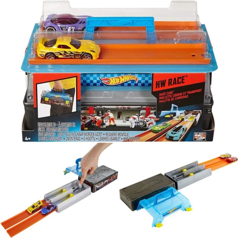 Hot wheels race case track set hotsell
