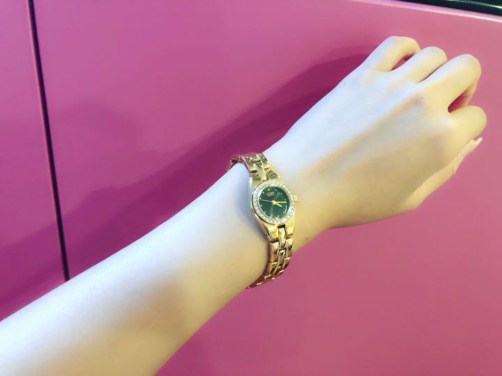 Gold watch and 2025 bracelet set