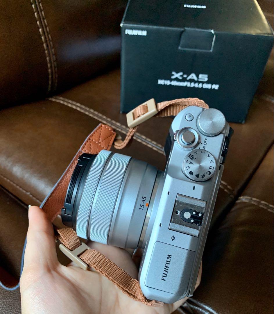 Fujifilm X-A5 MIRRORLESS Camera - almost new (Category: Cameras) located in Muntinlupa City. Submitted by thriftingtreasuress (Listing ID 282385612, Image 3). Description: In pristine/mint condition (even the charger is unused) With receipt Very low actuation count (shutter count) Only used twice (less than 600 shots taken) -battery is removed from the Camera itself when not in use MOD: Can be arranged Complete with box and freebies -Manual -Orig