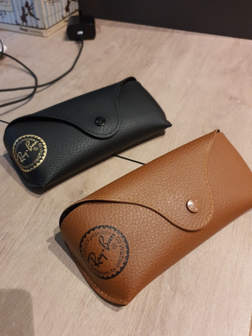 Genuine Ray-Ban sunglasses case in brown OR black, Men's Fashion, Watches &  Accessories, Sunglasses & Eyewear on Carousell