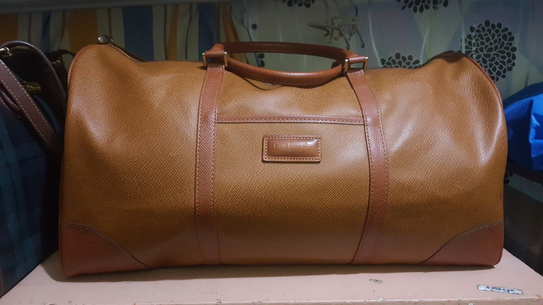 💓GUY LAROCHE LEATHER TRAVEL BAG, Men's Fashion, Bags, Briefcases on  Carousell