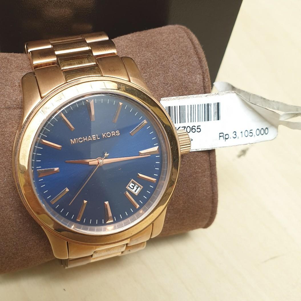 Jam Michael Kors MK7065 Watch Blue Dial Rolex Datejust Oyster