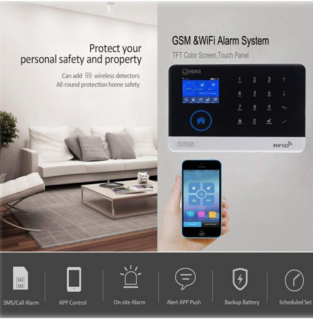 JC Wireless GSM WIFI DIY Smart Home Security Alarm System