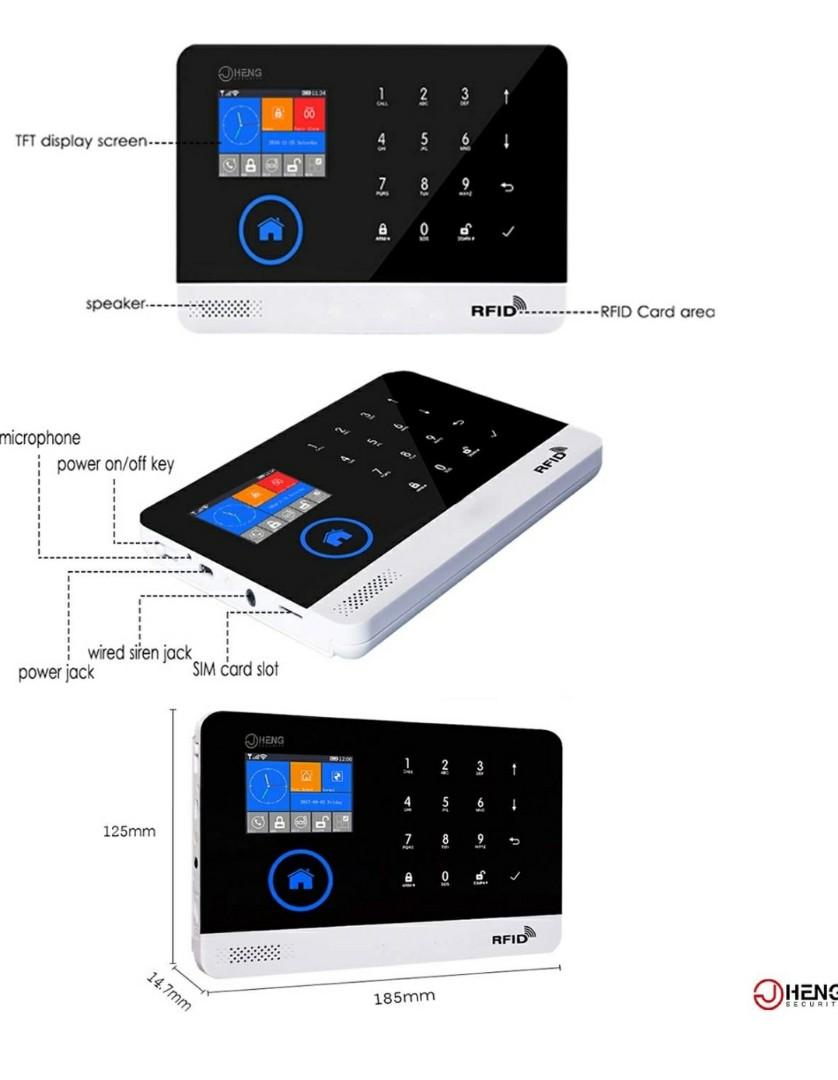 JC Wireless GSM WIFI DIY Smart Home Security Alarm System