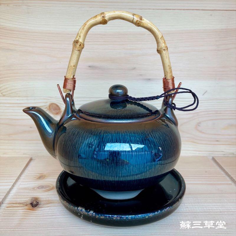 建盞-藍毫電燒提樑壺-女匠蔡美郎-JianZhan-Teaware-Teapot-送禮自用