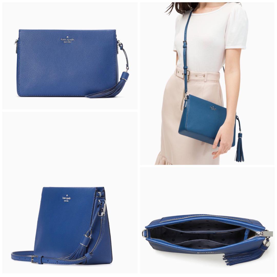 Kate Spade Naomi Crossbody Slingbag Black Rive Blue Soft Limestone Off White Women s Fashion Bags Wallets Cross body Bags on Carousell