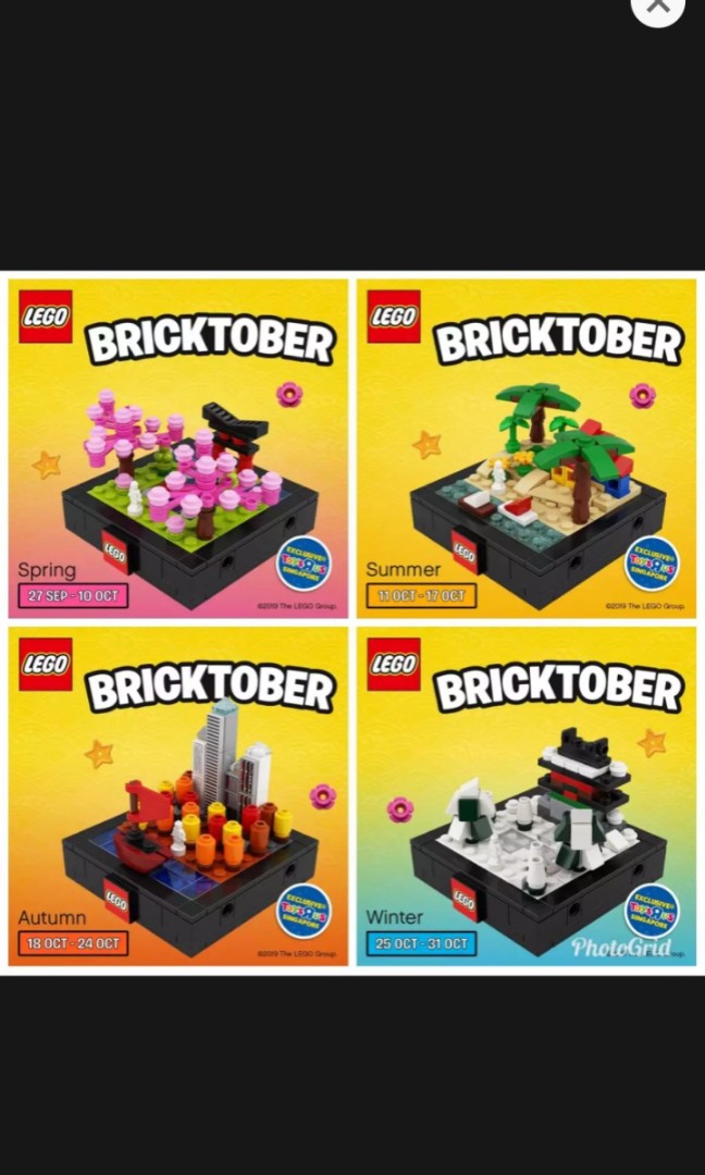 New LEGO Toysrus Limited Edition Bricktober 2019 Season 4 Complete Set Rare 