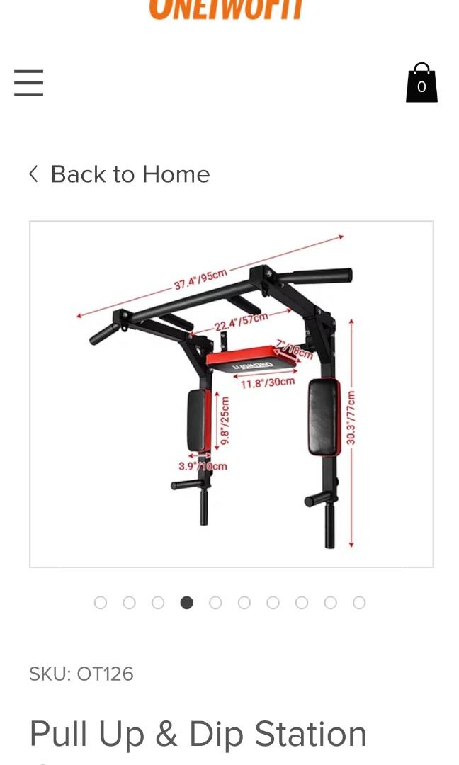 Dips PullUp LegRaise Wall mount Station, Sports Equipment