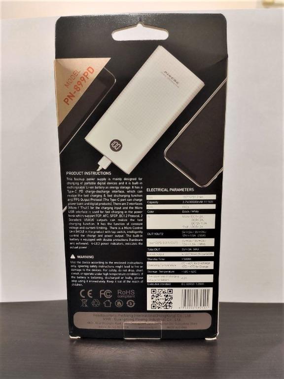 Original Pineng Powerbank Pn899pd 30000mah Quick Charge 3 0 Mobile Phones Tablets Mobile Tablet Accessories Power Banks Chargers On Carousell