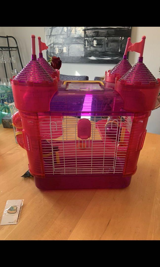 Pink castle hamster cage 2025