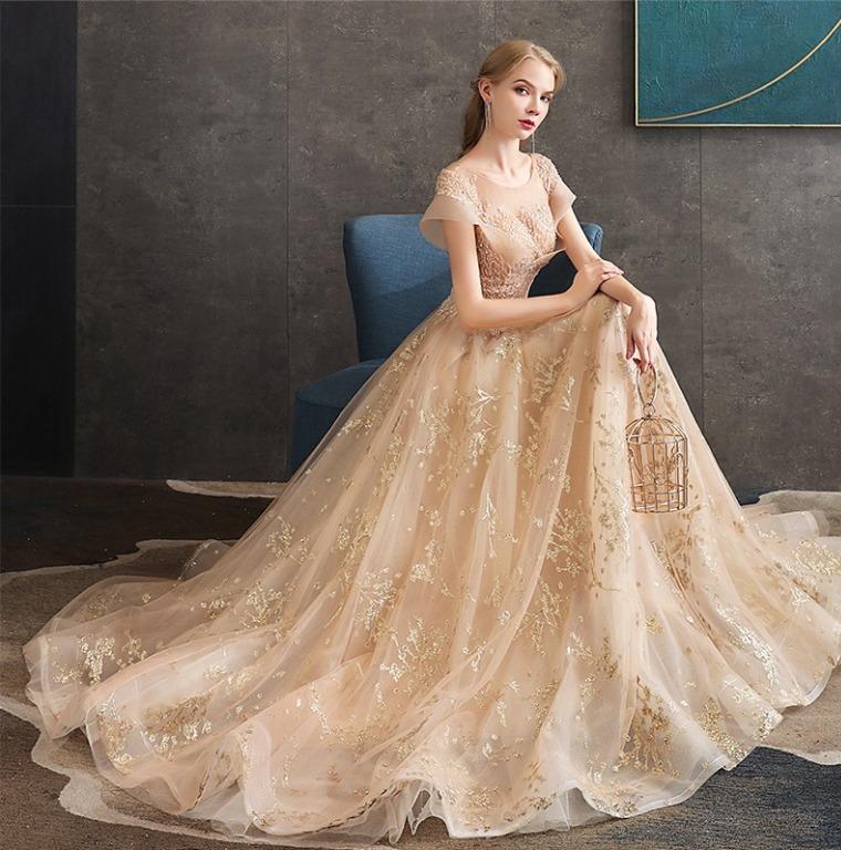 Gold glitter sales ball gown