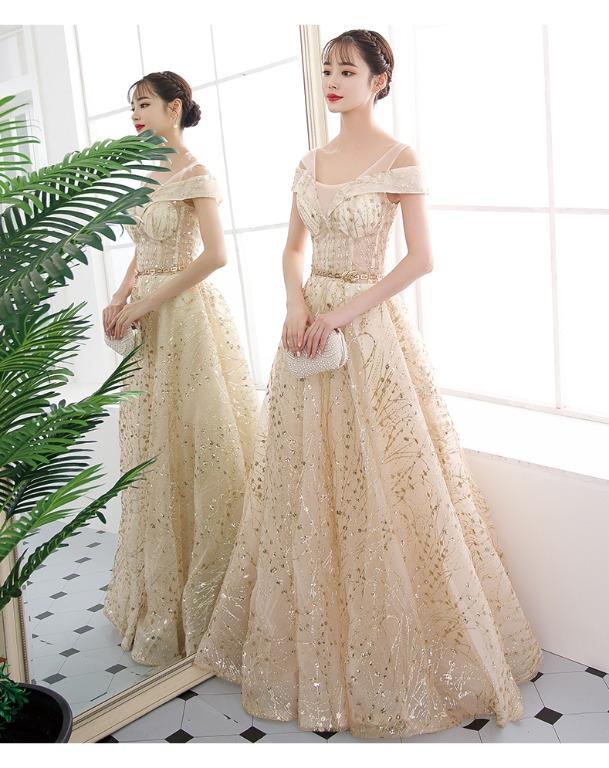 Gold ball gown prom dress shop