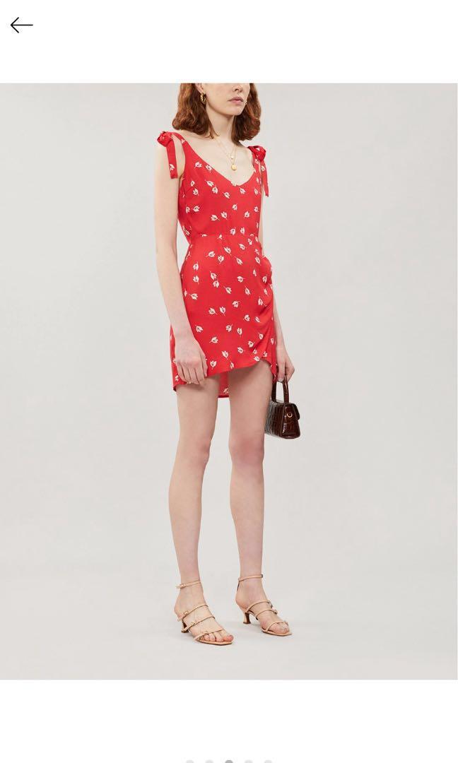 Reformation Yves red mini dress brand new with tags 400 RRP