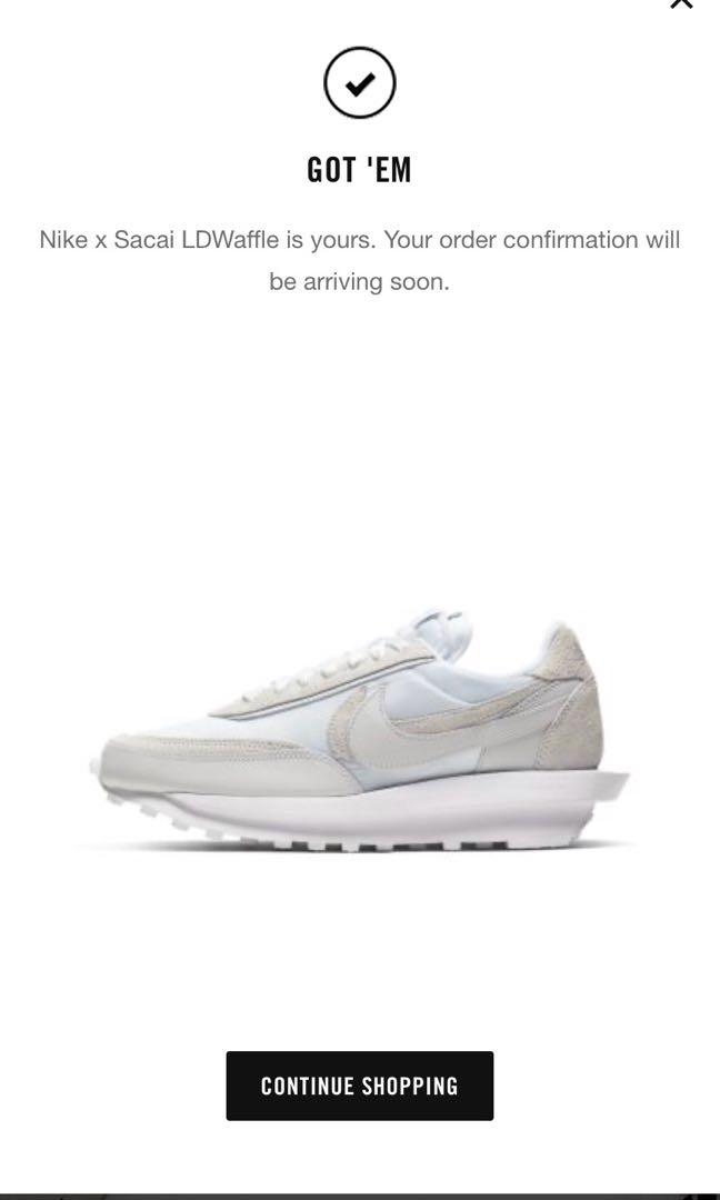 sacai x nike waffle white