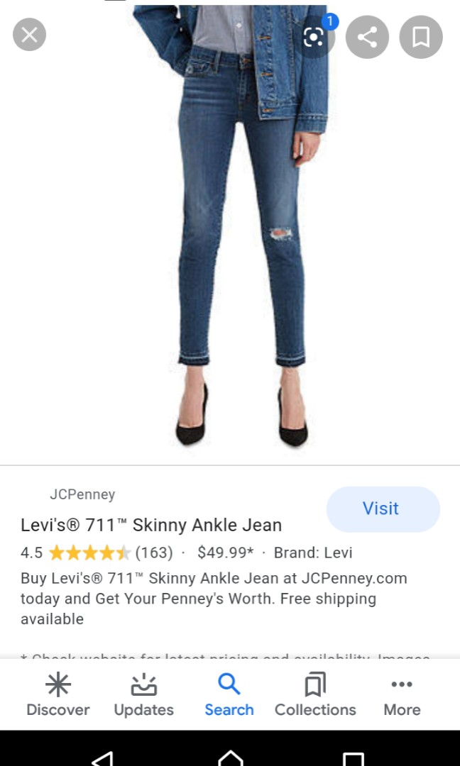 Sale!! Authentic levis 711 skinny ripped jeans, Women's Fashion, Bottoms,  Jeans on Carousell