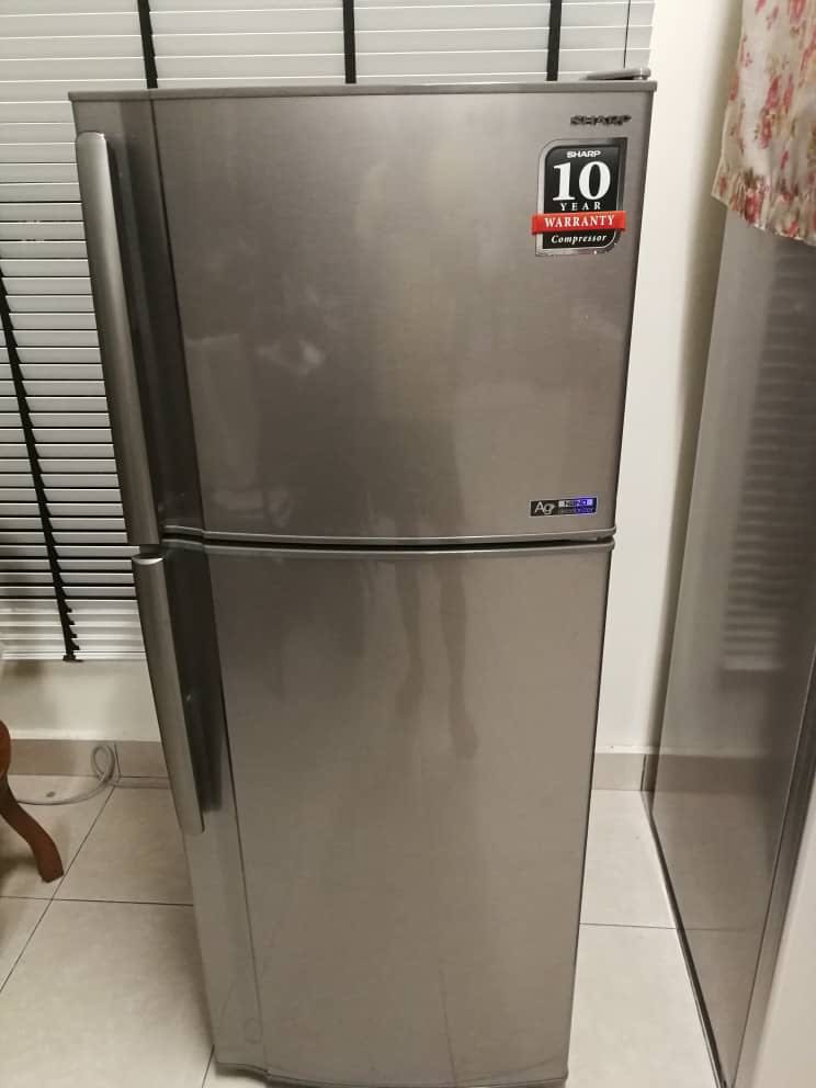 Sharp 2 doors Fridge Still Under Warranty, TV & Home Appliances