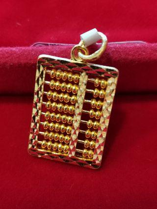 999 Gold pendant abacus!