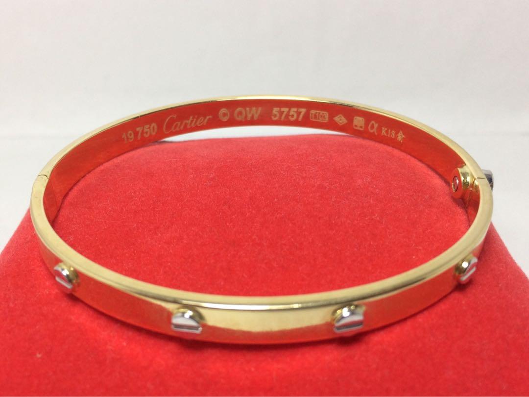 Cartier inspired sales 18k bracelet
