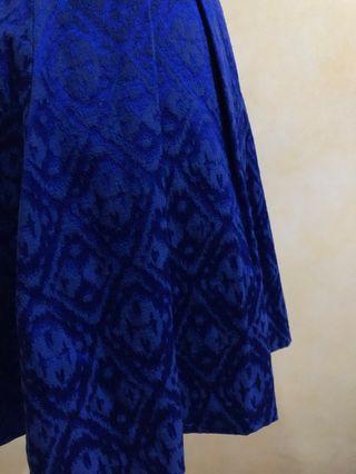 EVER NEW Royal Blue Metallic Skirt