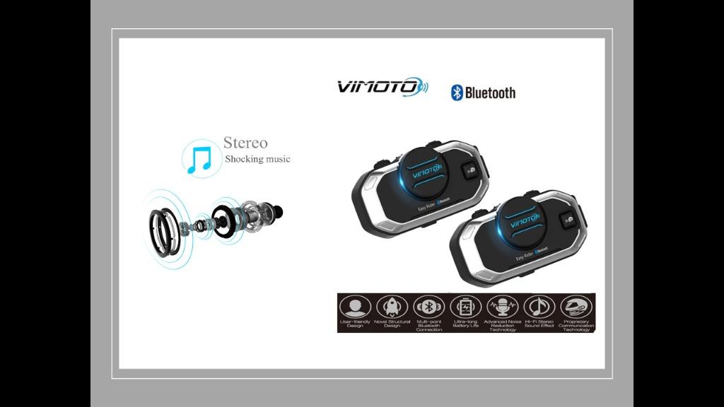 verkenner kader Federaal 2 Sets Vimoto V8 Motorcycle Helmet Intercom Bluetooth Headset Motorbike  simultaneously Connect 2 High-fidelity, Motorcycles, Motorcycle Accessories  on Carousell