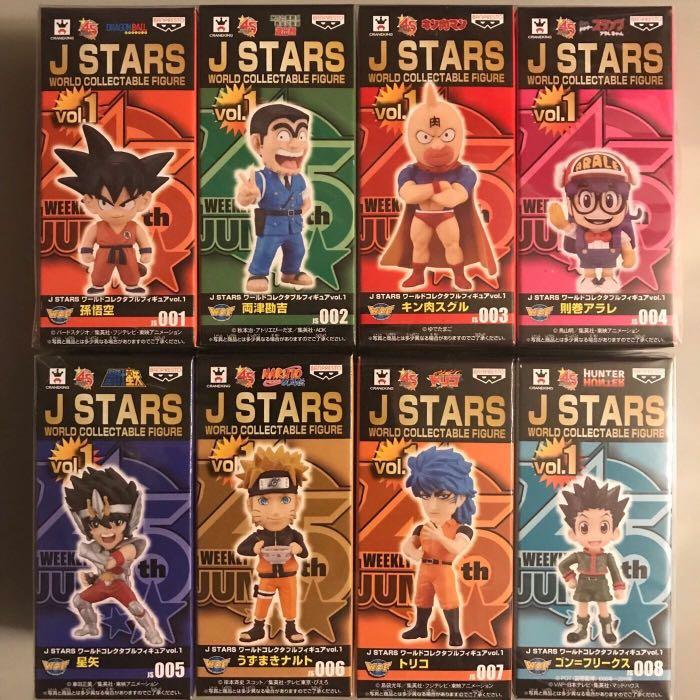 全新日版banpresto 眼鏡廠wcf J Stars Vol 1 全8款 聖鬥士星矢孫悟空小雲喎卷鳴門小剛筋肉人龍珠iq博士火影忍者hunter Hunter Toys