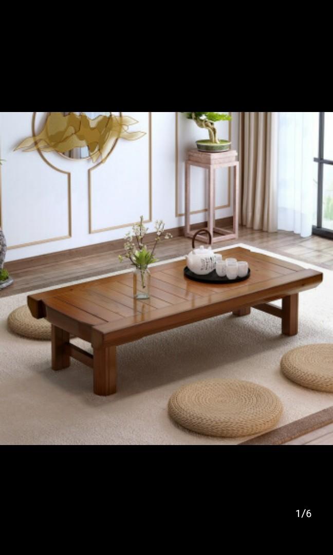 Antique Foldable Solid Wood Tea Table Furniture Tables Chairs On Carousell