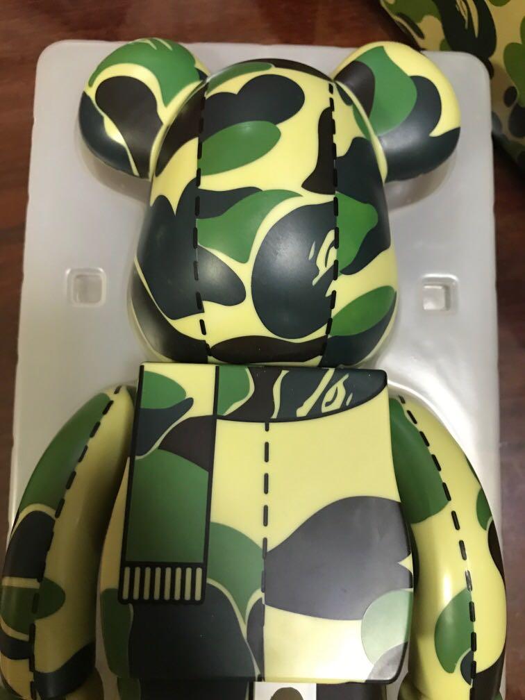 Bearbrick be@rbrick Bape play 400% 100% set green camo a bathing 