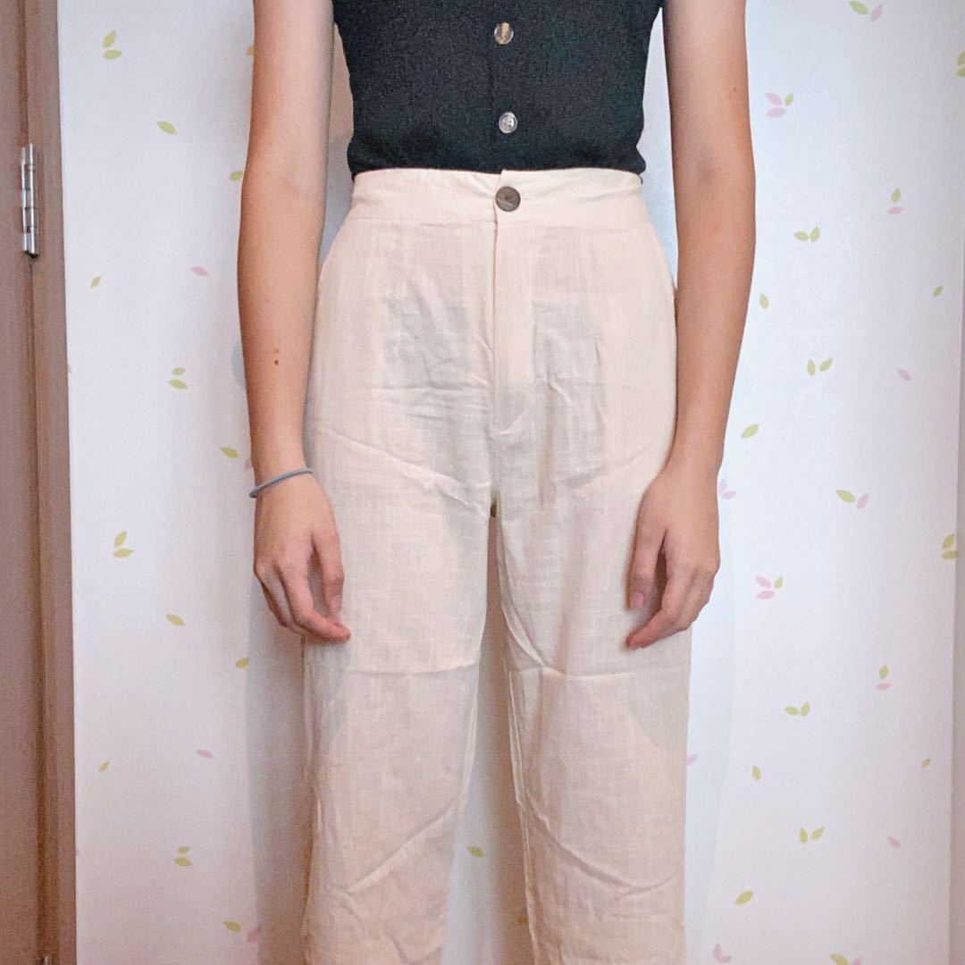 beige pants, Women's Fashion, Bottoms, Other Bottoms on Carousell