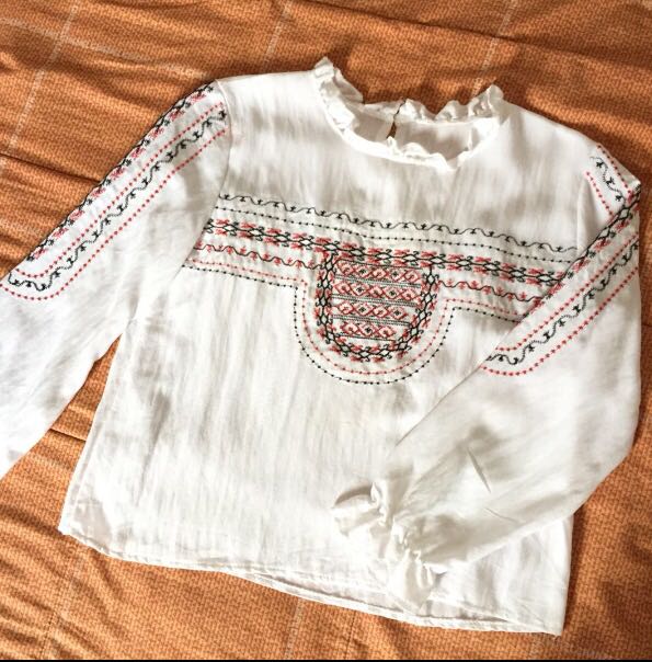 Bohemian Blouse / White Tribal / Boho 
