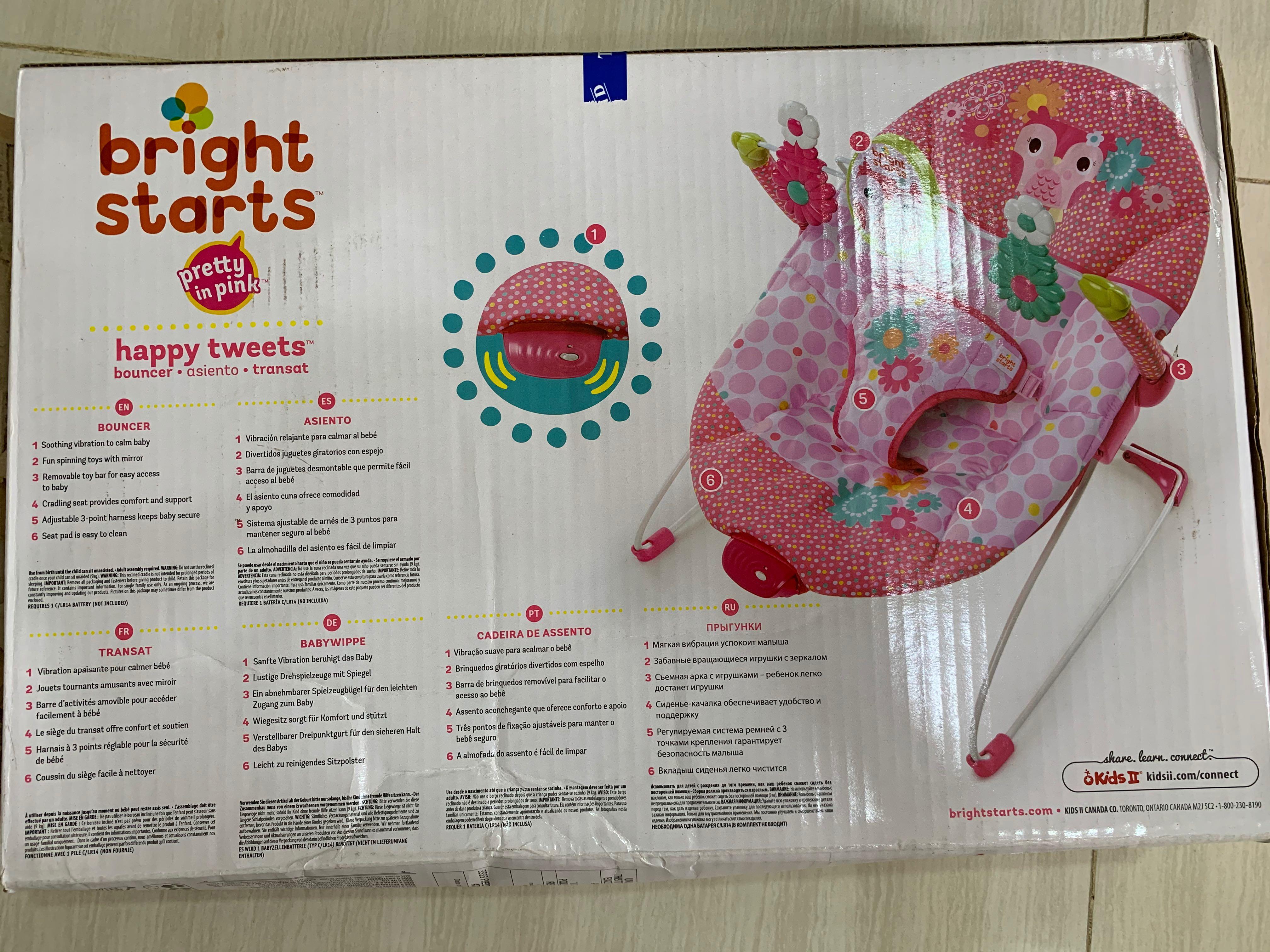 Bright starts happy tweets bouncer new arrivals