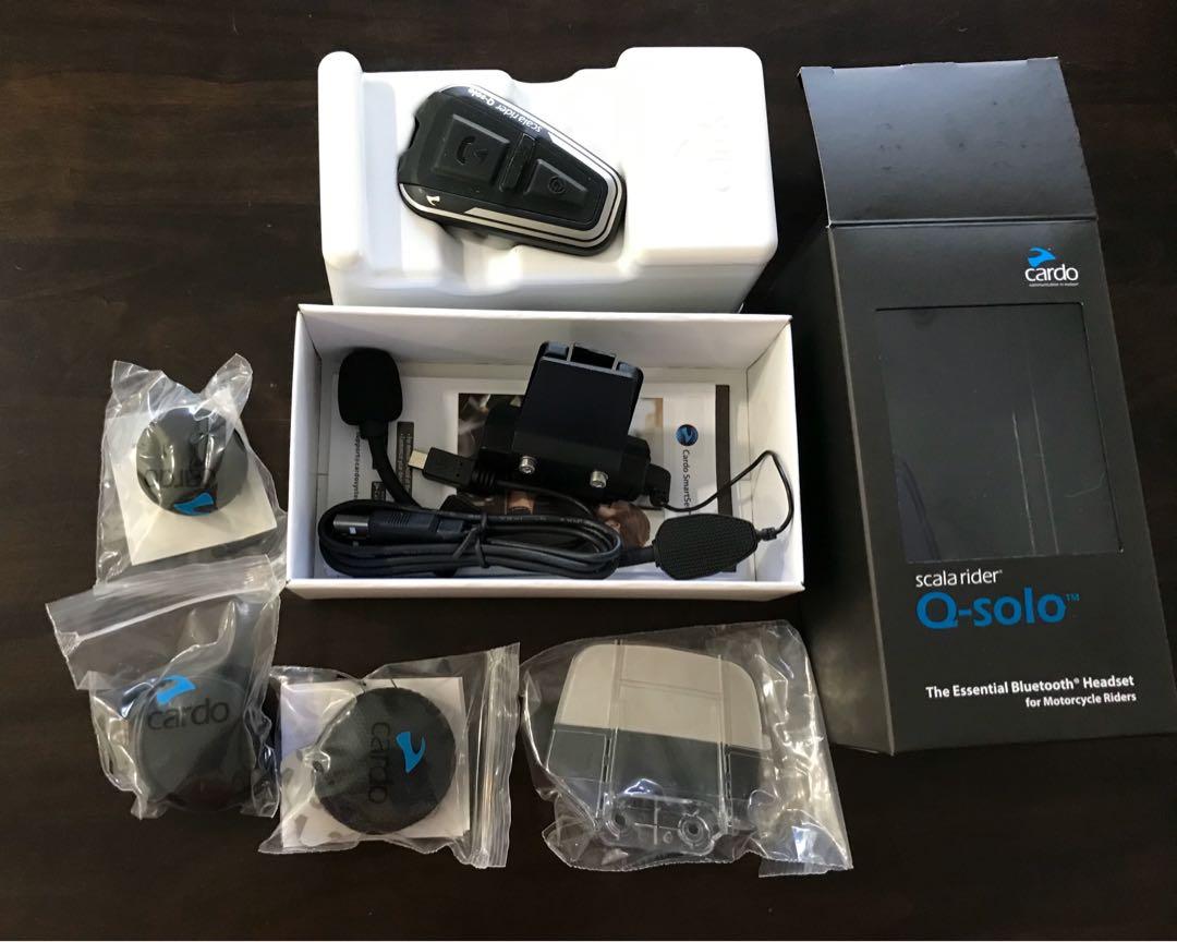 Cardo Scala Rider Q Solo Bluetooth Helmet Comms NO INTERCOM