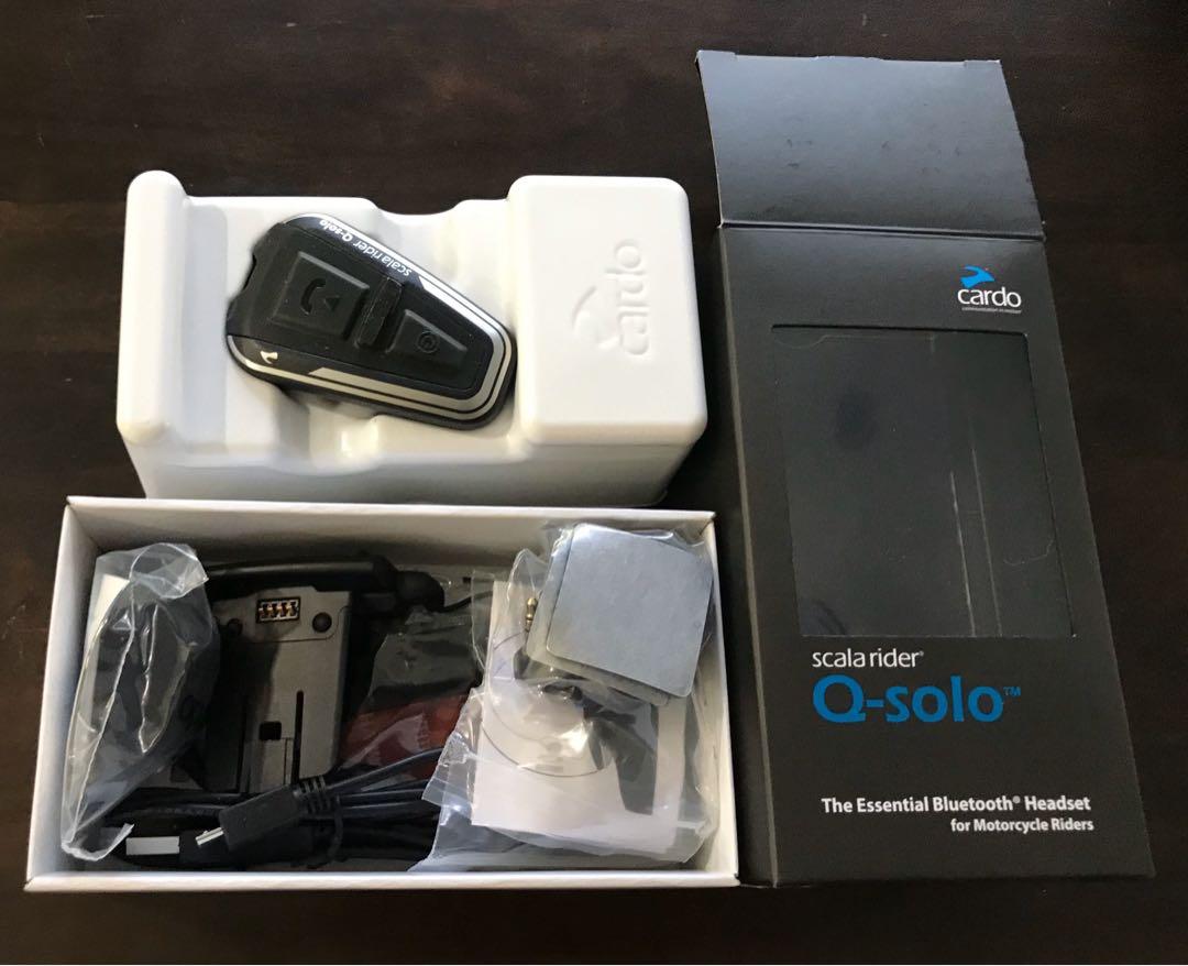 Cardo Scala Rider Q Solo Bluetooth Helmet Comms NO INTERCOM