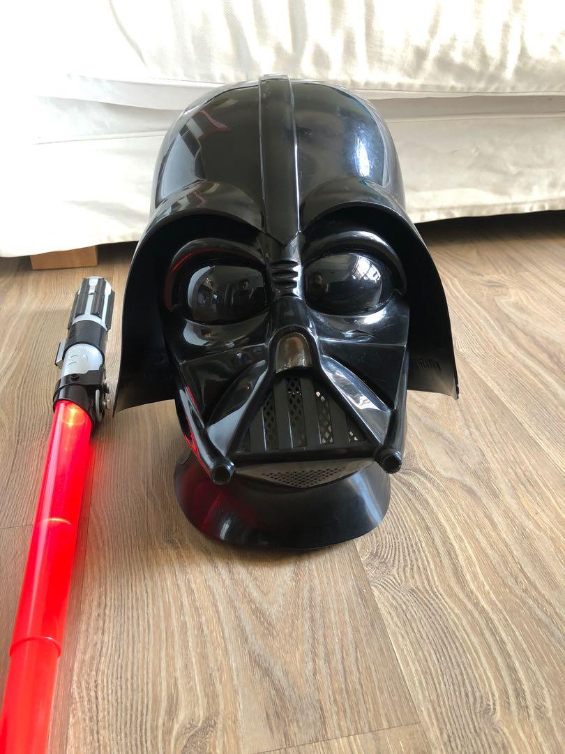 Darth Vader Helmet Costume wearable & Light Saber Star Wars, Hobbies ...