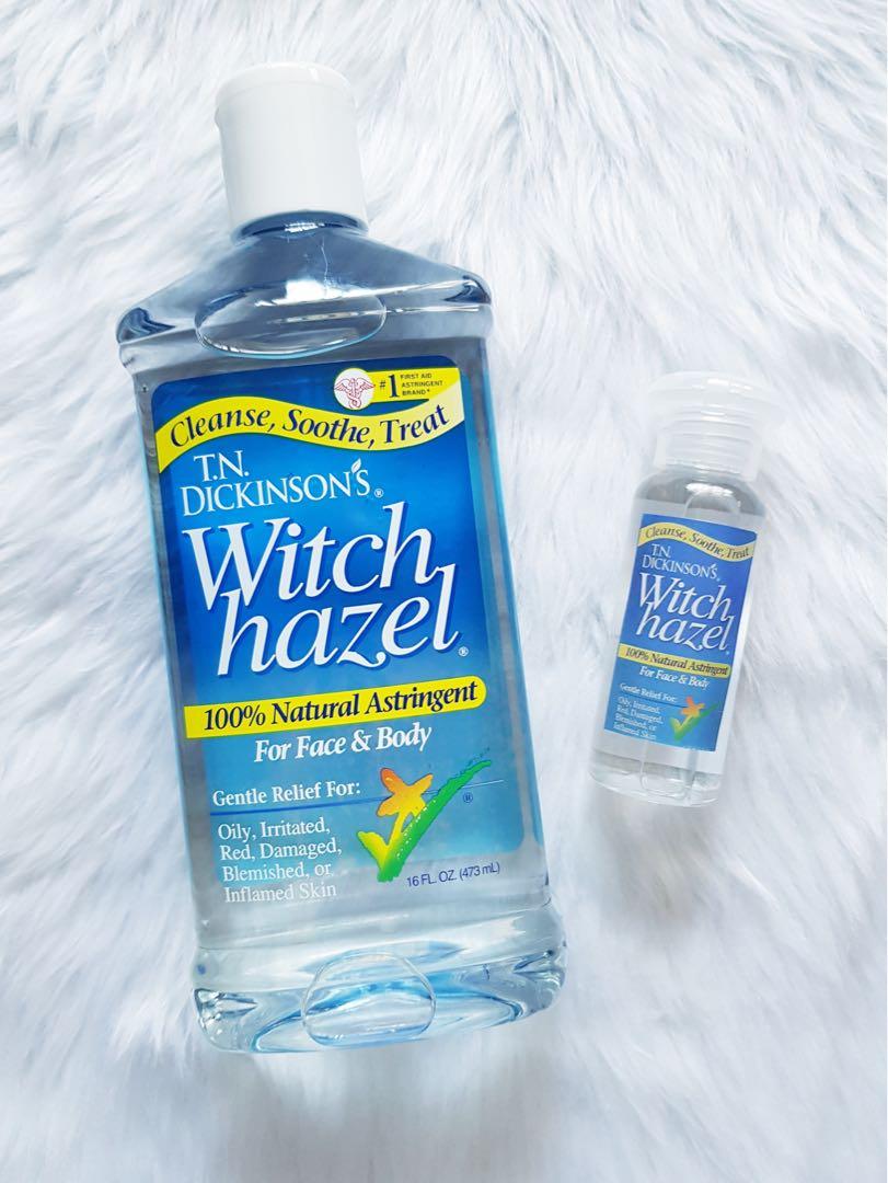Dickinson's Witch Hazel 100% Natural Astringent (Category: Face Care) located in Valenzuela. Submitted by randomk1ngdom (Listing ID 282605377, Image 1). Description: Dickinson's Witch Hazel 100% Natural Astringent, For Face & Body ✅ 100% FRESH & AUTHENTIC from the US ✅ Available in TRIAL size and the full bottle REPACKED 30ml - 80php REPACKED 50ml - 100php REPACKED 100ml - 170php BIG bottle (16oz/473ml) - 480php All are actual product photos. Don