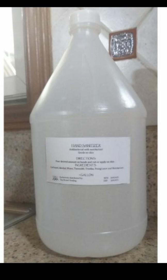 Hand Sanitizer alcogel 70% (Category: Foot Care) located in Quezon City. Submitted by cleanedgetrading (Listing ID 282591837, Image 1). Description: Pure alcogel Hand sanitizer Sold per gallon 0.9.2.9.3.4.2.3.8.2.1.