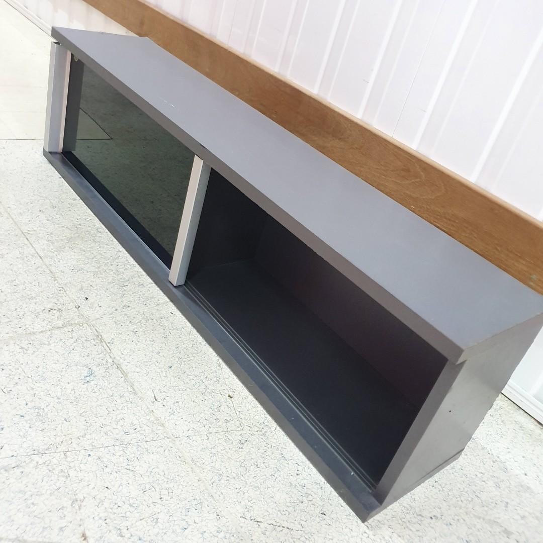 IKEA KAXÅS Sliding Glass CD DVD Monitor Rack BKK, Furniture