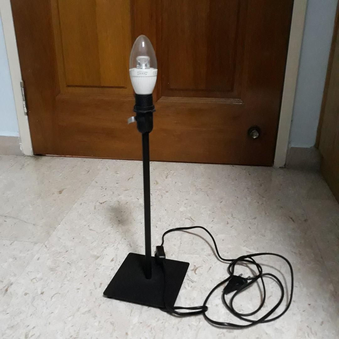 IKEA table lamp stand with bulb, Furniture & Home Living, Lighting ...