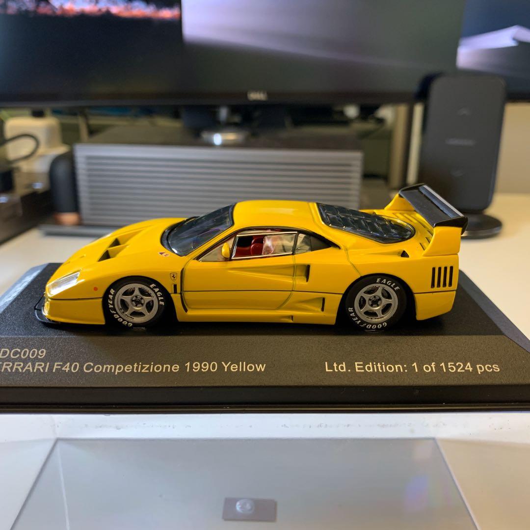 IXO Ferrari F40 Competizione 1990 Yellow 1/43, 興趣及遊戲, 玩具