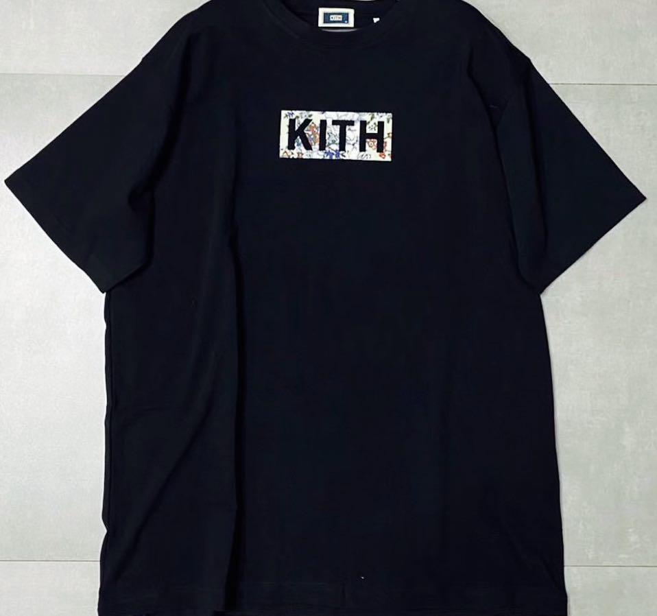 KITH Floral Box Logo SS Tee Navy XL - Tシャツ/カットソー(半袖/袖なし)