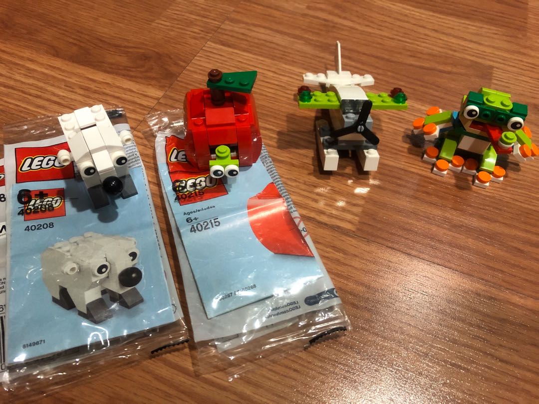 Lego MMB 40213 Plane 40214 Frog 40208 Polar Bear 40215