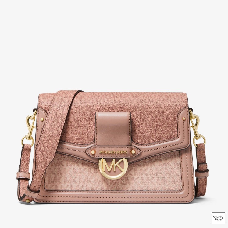 Michael kors jessie medium logo and leather shoulder bag 2025