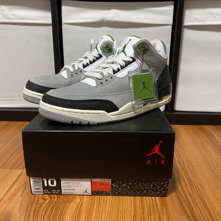 Jordan 3 sales chlorophyll uk