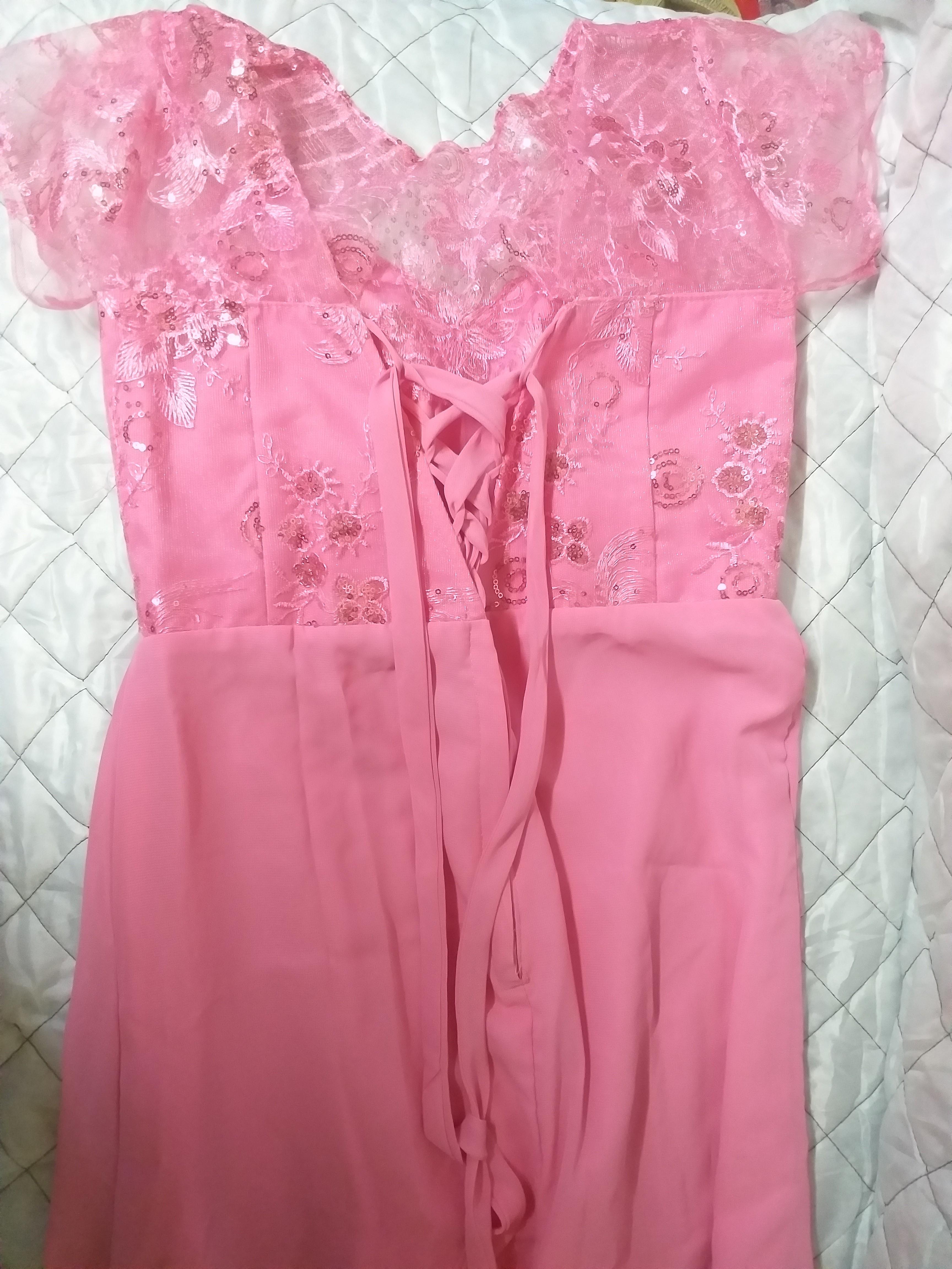 Pink Gown JS Prom, Women's Fashion, Dresses & Sets, Evening dresses ...
