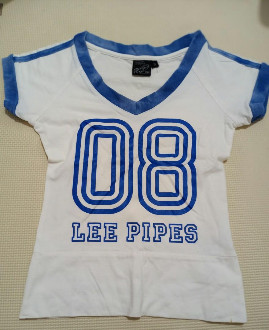Preloved Shirt Lee Pipes (Category: Others Tops) located in Quezon City. Submitted by declutteringexcess (Listing ID 282554821, Image 1). Description: Still in excellent condition Medyo faded lang sa blue lining as seen n photo Print and color is still excellent Rfs: decluttering closet Sf 75 within metro.