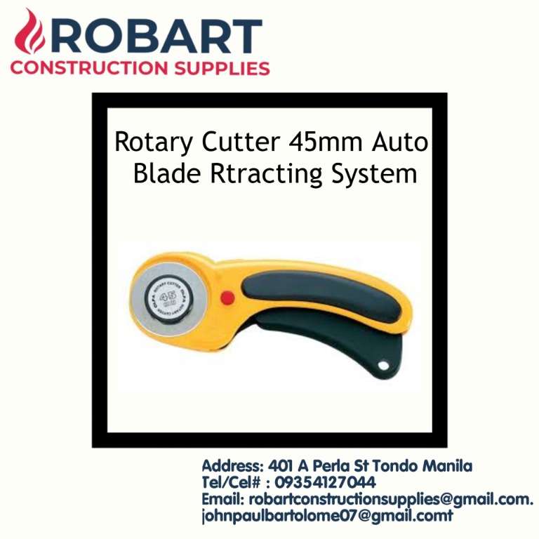 Rotary Cutter 45mm Auto Blade Retracting System, Furniture & Home ...