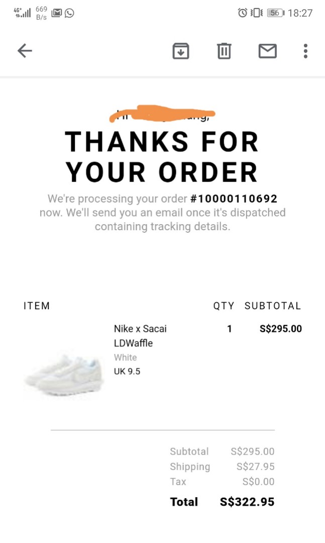 order tracking nike
